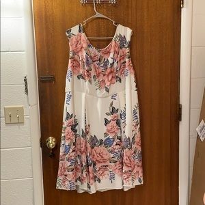 Modcloth floral a line dress, plus size